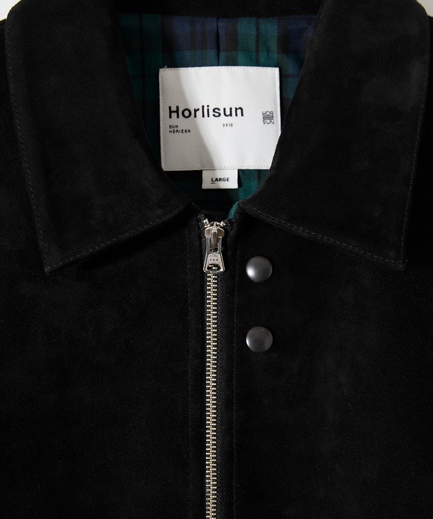 Horlisun Irish Suede Leather Jacket Black