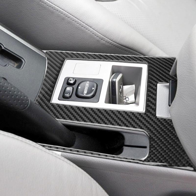 Углеродное волокно, панель переключения передач автомобиля, панель ручного тормоза, декоративная крышка, накладка, наклейки для салона автомобиля Toyota RAV4
