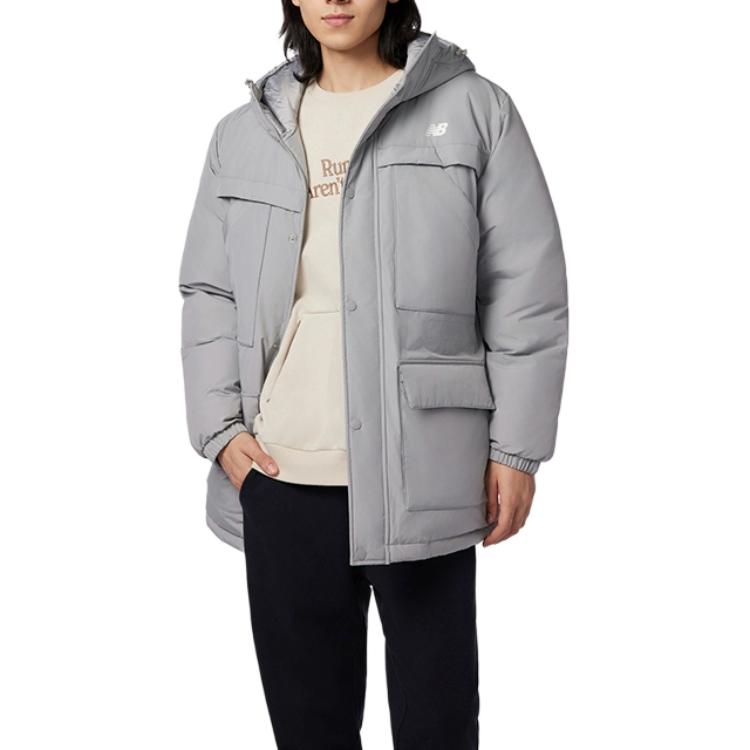 New Balance Мужская пуховая куртка серая AMJ33320-TAG