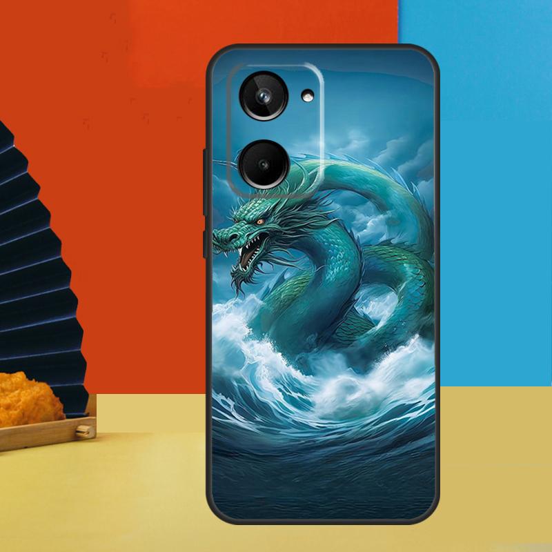 Чехол в китайском стиле с журавлем и драконом для Realme GT7 Pro GT6 10 11 12 13 14 15 Pro Plus C55 C67 C63 C61 C53 C31 C65 C71 C75
