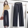 2025 Большие размеры Женские летние джинсы Повседневные длинные широкие брюки с высокой талией Эластичные базовые мягкие брюки Свободные