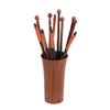 2Pcs Coffee Stirrers Reusable Beverage Mixer with Round Ends Fine Workmanship Natural Wood Stirring Rod for Cocktails