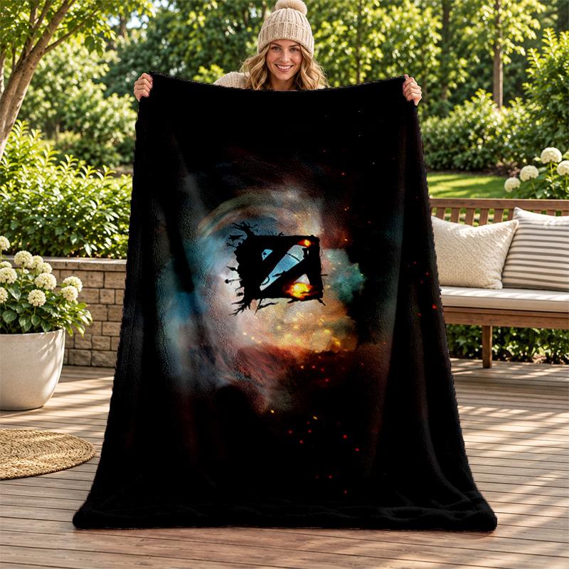 DOTA2 blanket Flannel Blanket Soft Cozy Plush Throw for Sofa Bed Lightweight Home Decoration Gifts for Christmas various holidays