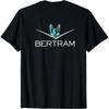 Дизайн яхты Bertram Напечатано на спине и коротких рукавах