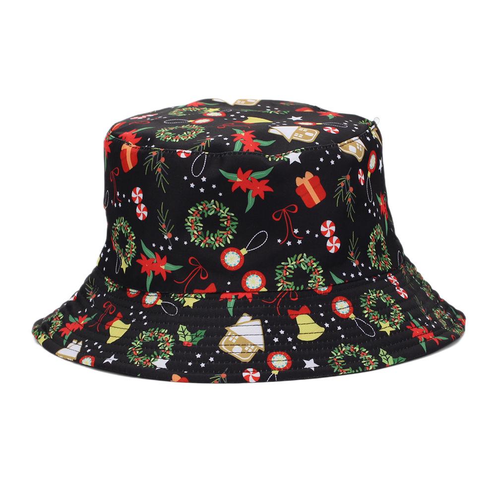 Персонализированная Рождественская печать Уличная панама-рыбак - Дизайн Санта-Клауса для мужчин и женщин