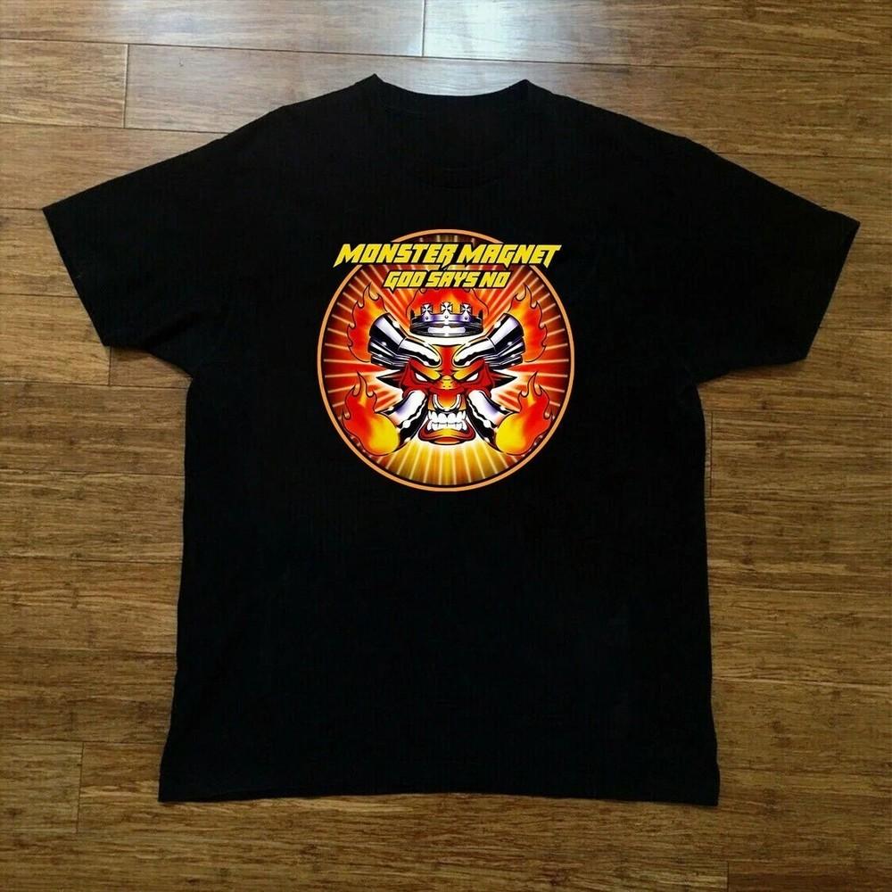 MONSTER MAGNET Футболка с принтом God Says No Хлопок Подарок для фаната Размеры S-5XL BT1236 Унисекс