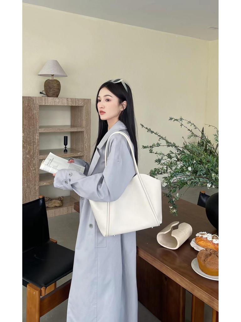 2025 Женская большая дизайнерская сумка из мягкой кожи, вместительная сумка через плечо из коровьей кожи