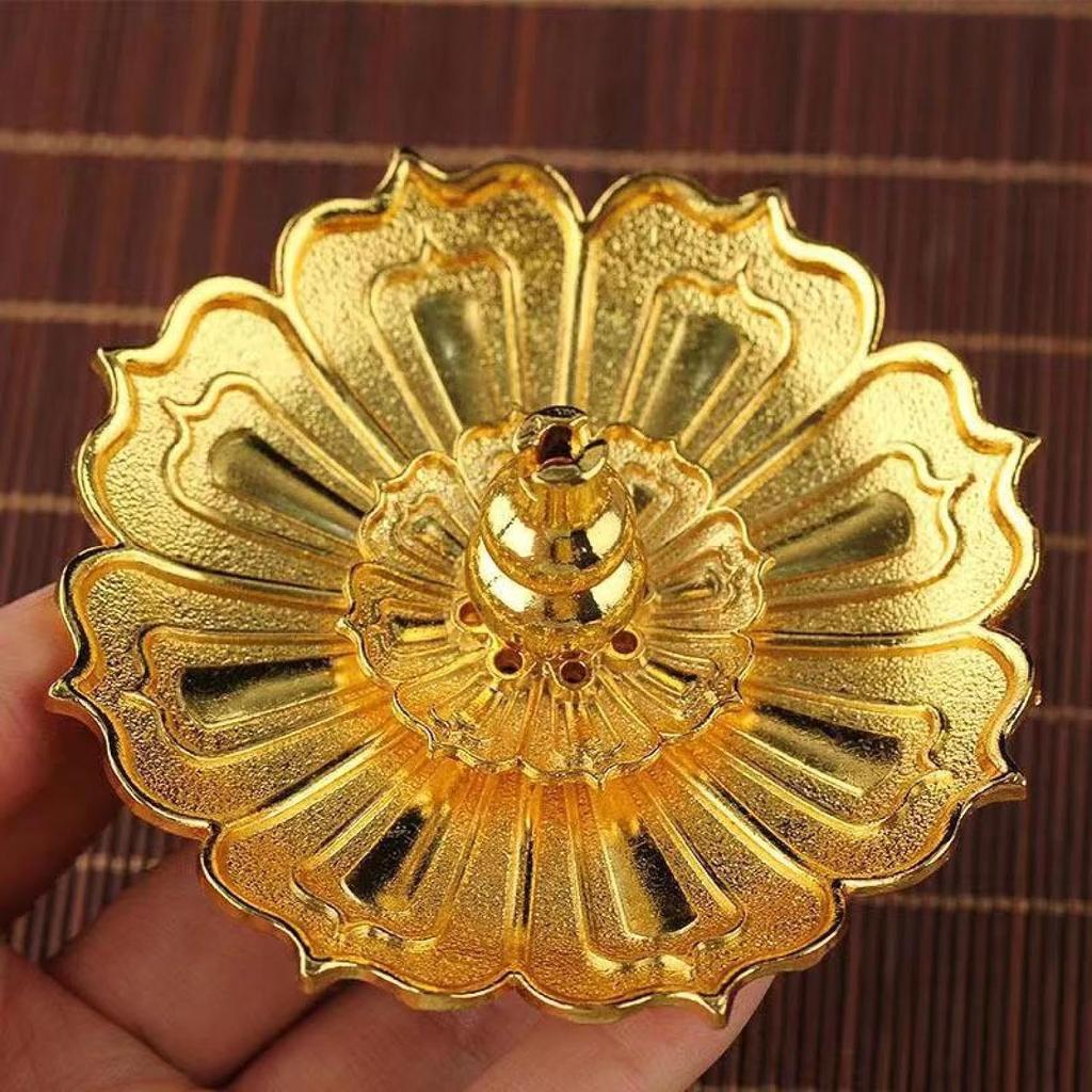 Курильница-латунный держатель для благовоний в виде палочки лотоса, съемный улавливатель золы для благовоний