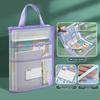Visible Kids Document Bag A3 Large Zipper Mesh Bags Durable Stationery Organizer  Exam Papers