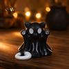 Versatile Home Display Decor 2 Pcs Halloween Ghost Statue, Cute Cat Figurine, Cartoon Small Desktop Decompression Toys Mini Spooky Kitten Ornament for