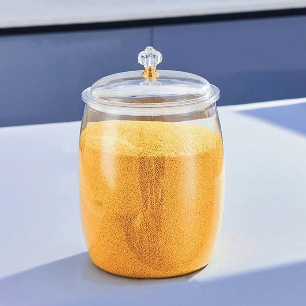 Moisture-Proof Canister Jar Wide Mouth Rice Storage Bucket Durable Sealed Can Kitchen
