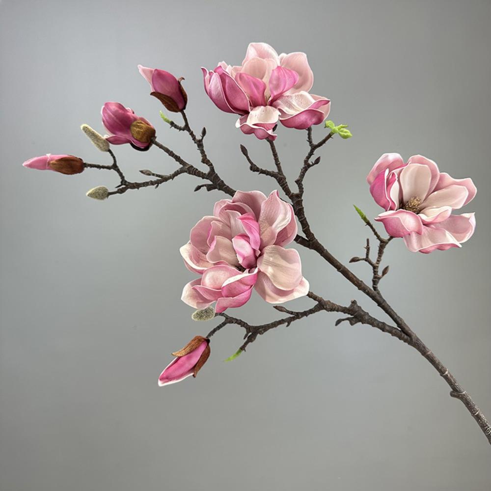 Искусственная ветка магнолии с эффектом Real Touch, ручная работа, искусственные цветы орхидеи из ЭВА, реалистичная имитация, большая магнолия, подарок на День матери