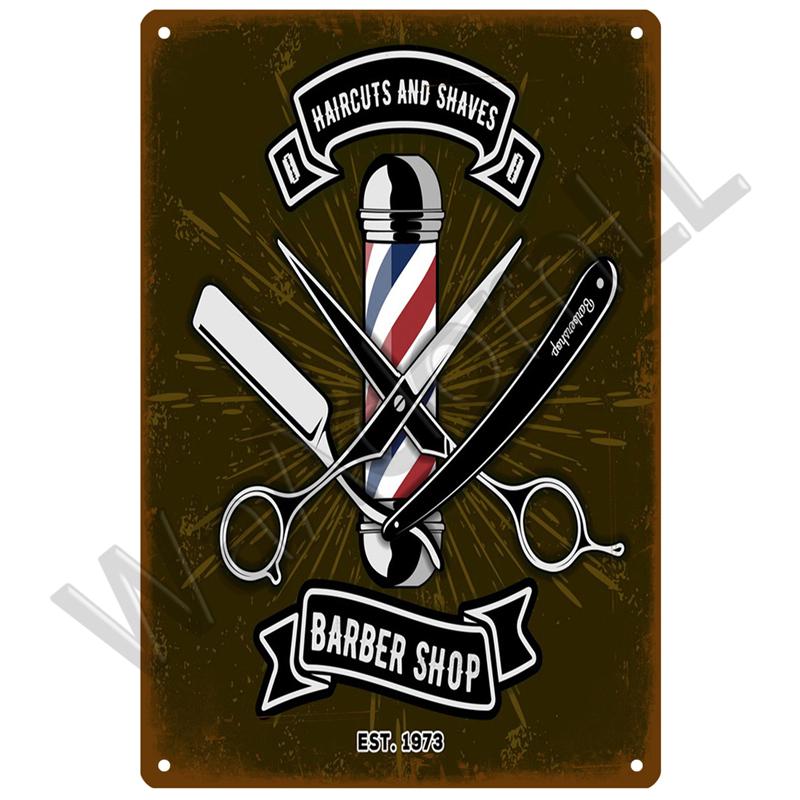 Парикмахерская Ретро Паб Бар украшения жестяная вывеска потертый шик домашний декор доска металлическая вывеска настенный постер винтажный декор искусство винтаж
