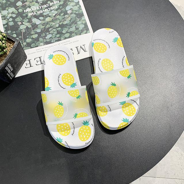Cartoon Pvc Women Slippers Watermelon Banana Home Slippers Summer Sandals Slides Women Shoes Flip Flops Sandalias T02