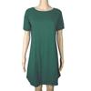 Women's Spring And Summer Round Neck Short Sleeve Large Loose Solid Color Dress