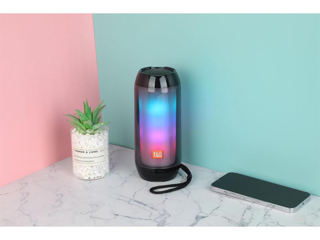 Bluetooth-колонка TG643 с RGB-подсветкой, 3D-стереозвуком, беспроводная, портативная, слот для USB-карты.