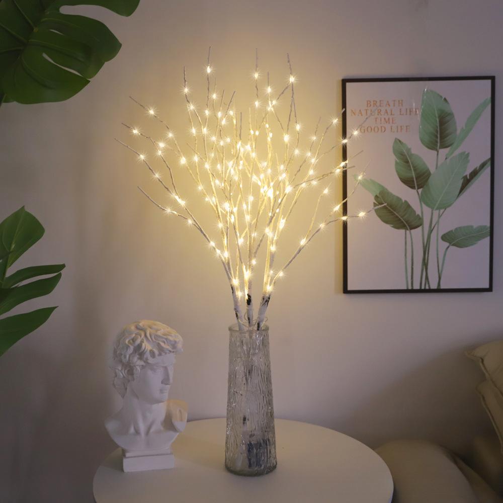 1 шт. 80 см Имитация 50 светодиодов Березовая ветка Свет Домашнее украшение Креативный светящийся свет ветки Рождественский Хэллоуин Декоративный свет