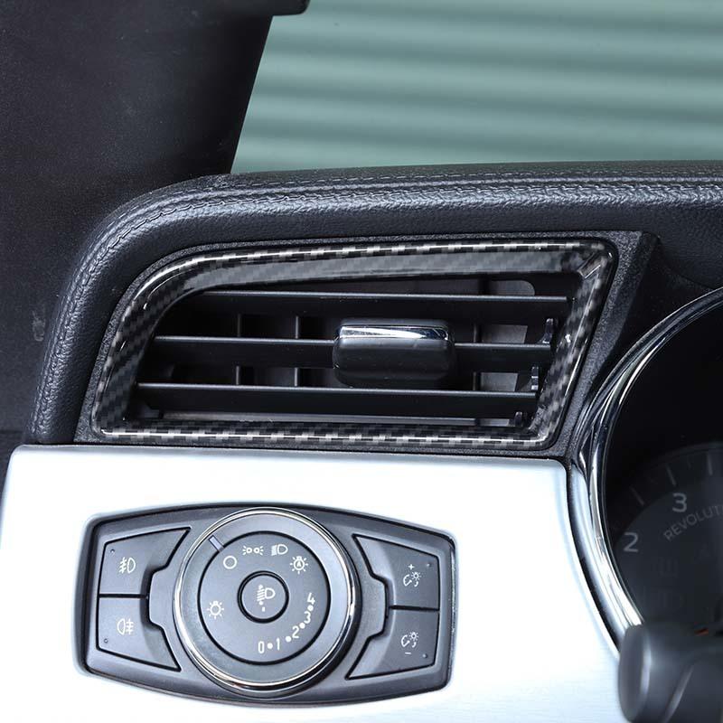 Автомобильная приборная панель, декоративные наклейки на вентиляционное отверстие, подходят для Ford Mustang 2015, аксессуары для интерьера из АБС-пластика