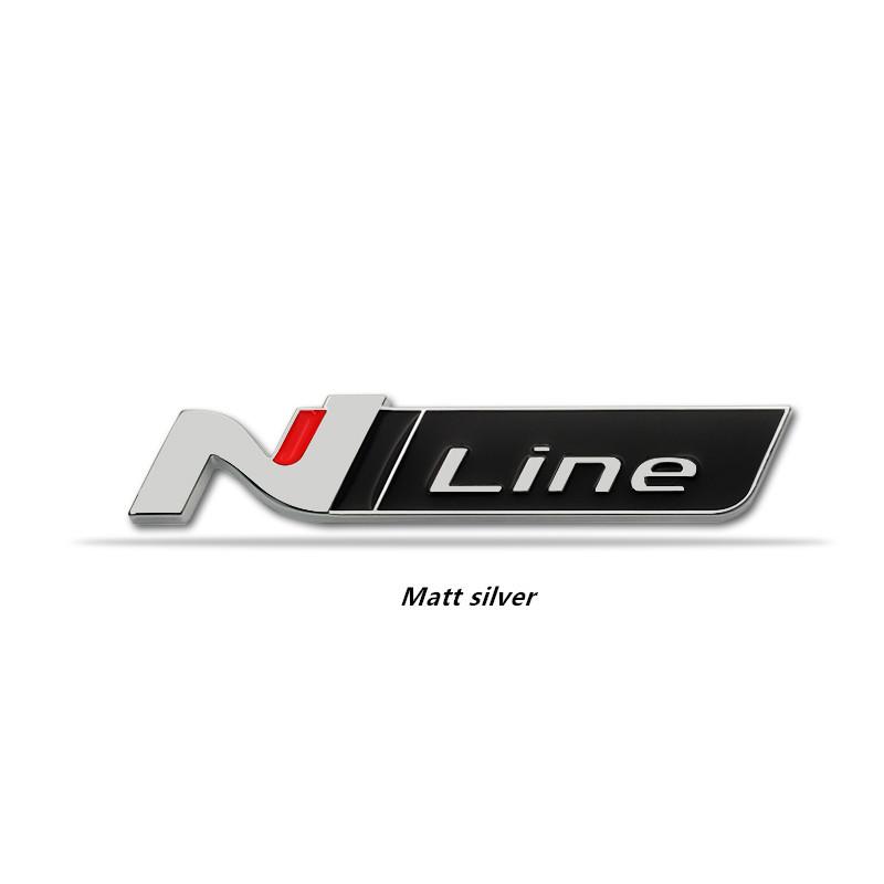 3d Metal Chrome Black Red Nline N Line Logo Car Grill Emblem Trunk Badge N Line Decal Sticker Accessories