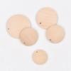 10pcs/20pcs Flat Round Coin Natural Wood 15mm 20mm 25mm 30mm 35mm 40mm 50mm Loose Pendants Beads for DIY Pendant Crafts Jewelry Making Accessories