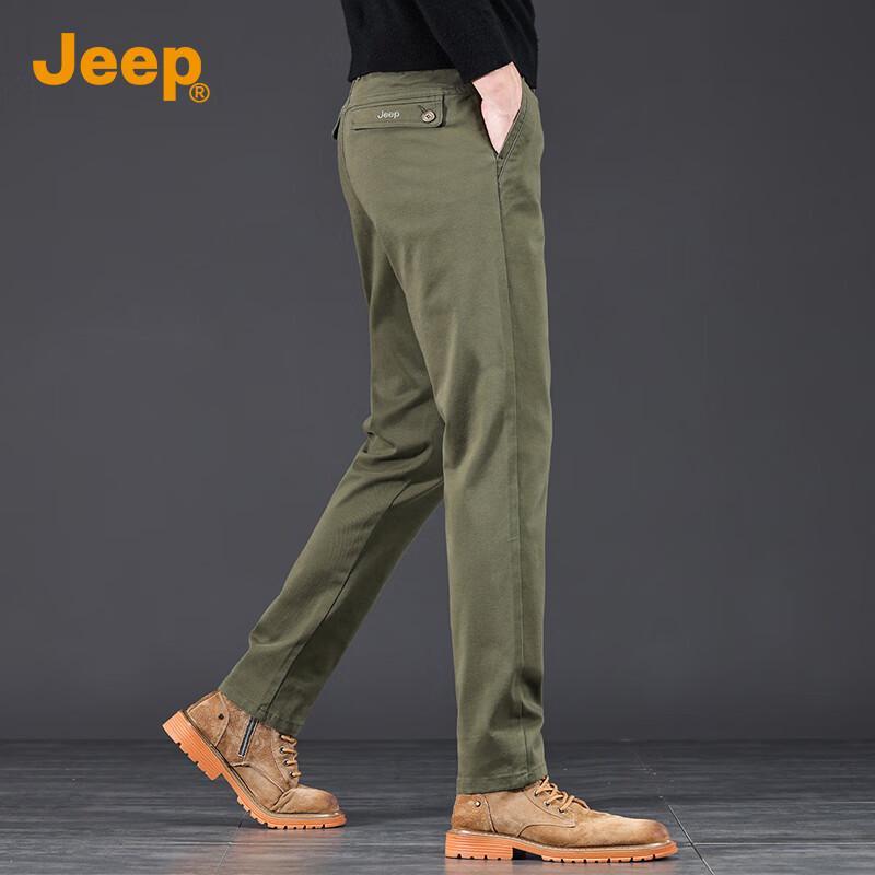 JEEP Men's Straight-Leg Casual Business Trousers