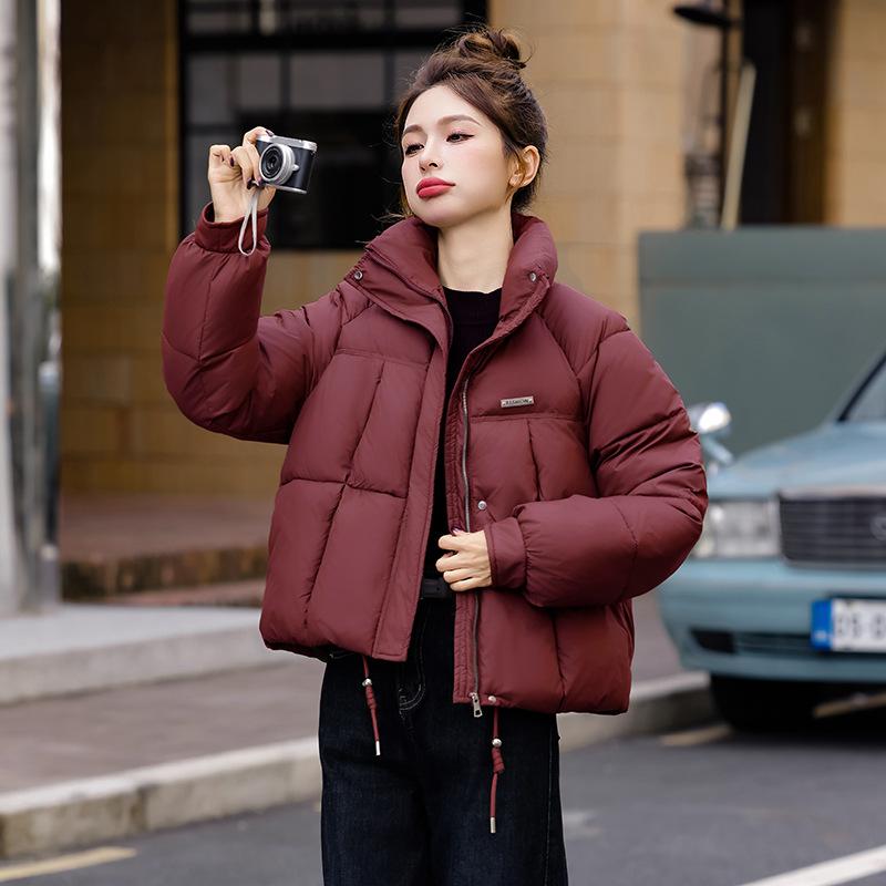 Women's Short Stand Collar Warm Windproof Winter Jacket