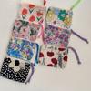 Kawaii Floral Travel Portable Coin Кошелек Косметичка для хранения помады Женская косметичка Кошелек Органайзер Маленькая сумка-мешок