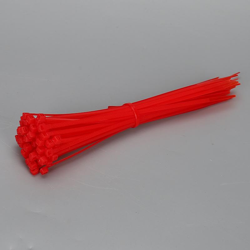 Размер 3×200мм 100шт/пакет Разноцветные самозатягивающиеся нейлоновые кабельные стяжки Быстрое связывание Пластиковая петля Обмотка провода Случайный цвет