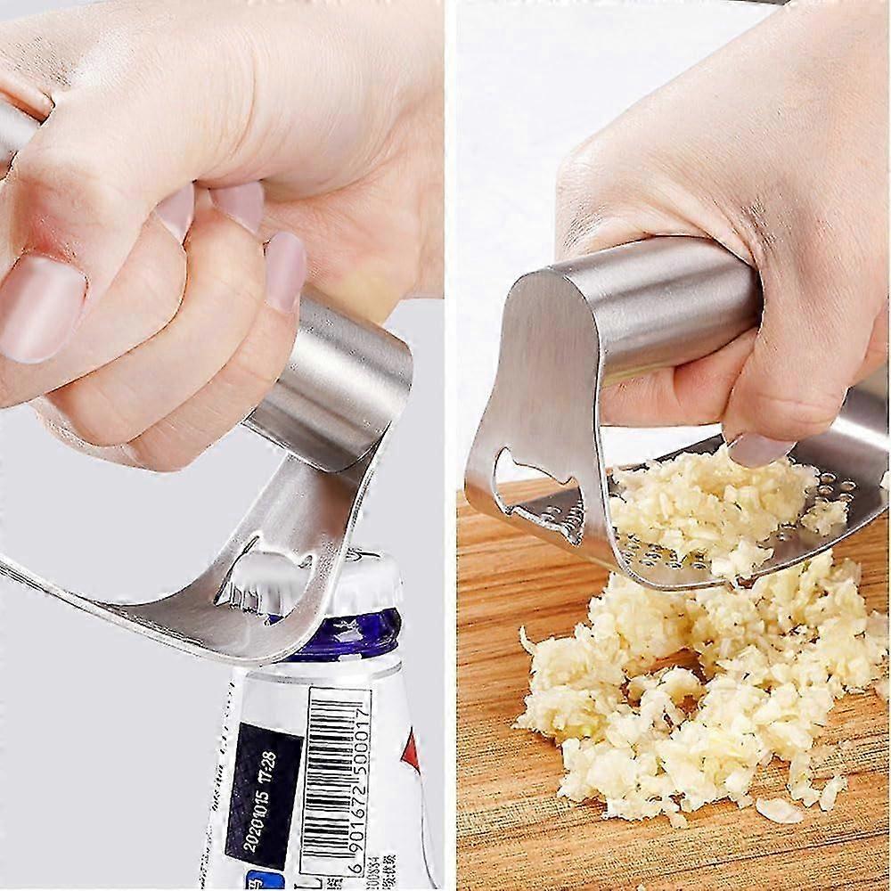 Stainless Steel Garlic Presser, 2024 New Stainless Steel Garlic Mincer for Smash
