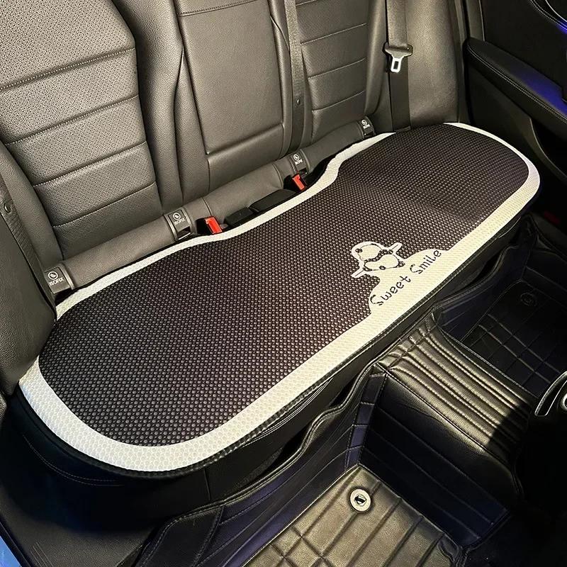 Cartoon Panda Car Seat Cushion Breathable Ice Silk Summer Car Seat Cover Protector Pad Mat Dust Proof Interior Accessories