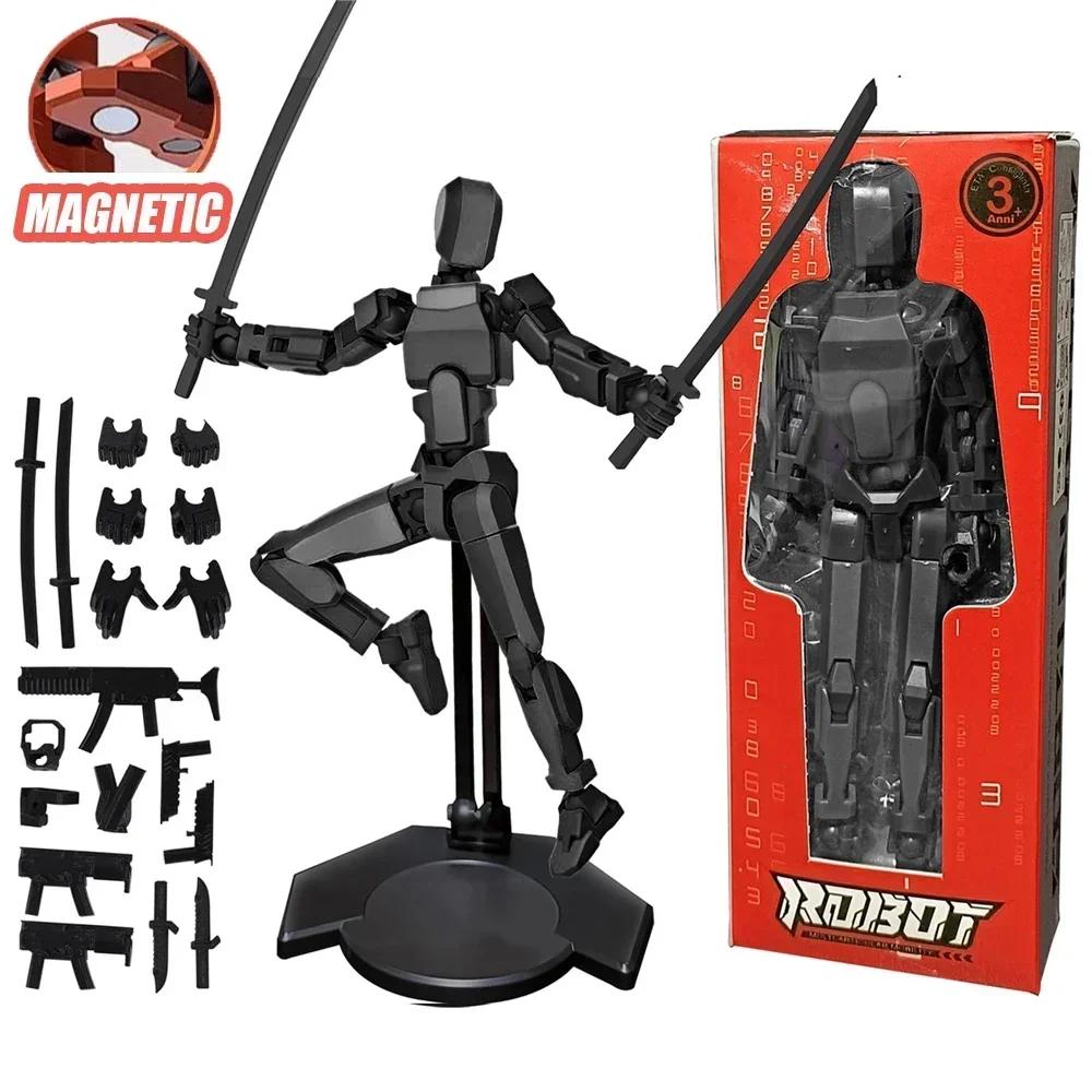 13 Joints Movable Action Figures Dummy Nova Robot Assembled T13 Action Figure with Holder Titan 13 Action Figure Lucky13 Toy