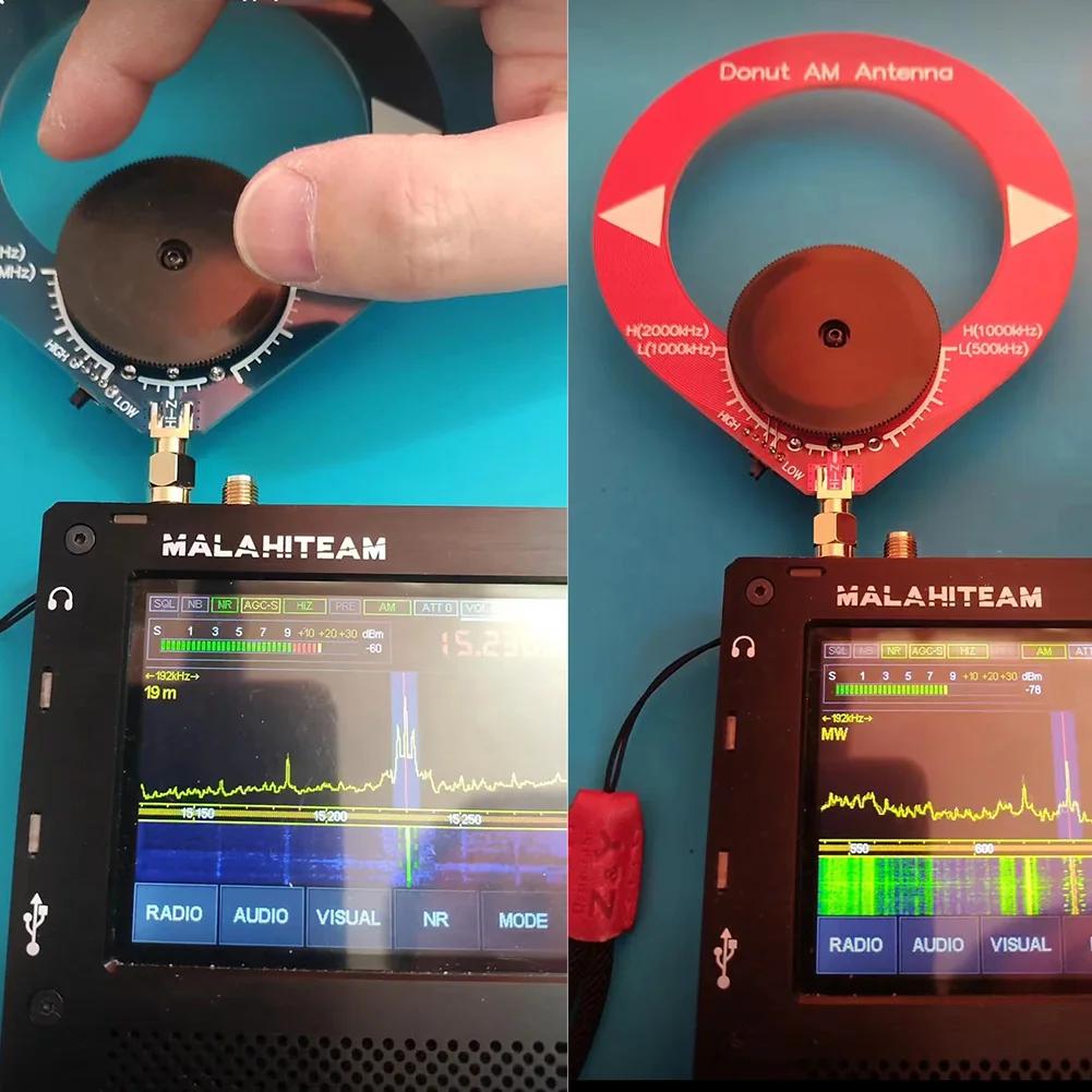 1/2PCS MW Shortwave Antenna AM MW/SW Small Donut Antenna Mini Loop Antenna for HFDY Malahiteam DSP DSP2 Receiver HF Middle Wave
