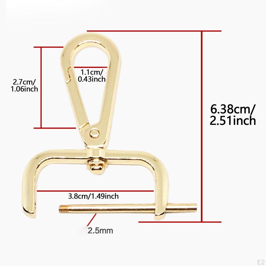 2 Pieces Snap Hook Swivel Clasp Backpack Buckle Detachable Trendy DIY Portable Bag Making Lobster