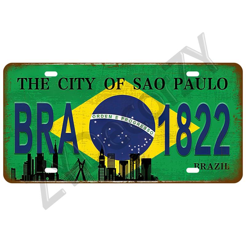 Plaque Israel Spain France Home Metal Sign Germany Craft Bar Decor Tin Sign USA Country Flag Tinplate Plate For Wall Restaurant