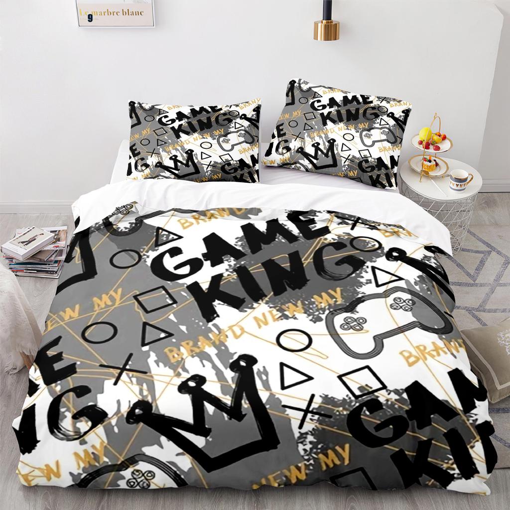 Digital Printing Three-Piece Gamepad Quilt Cover Size Quilt Cover 3D