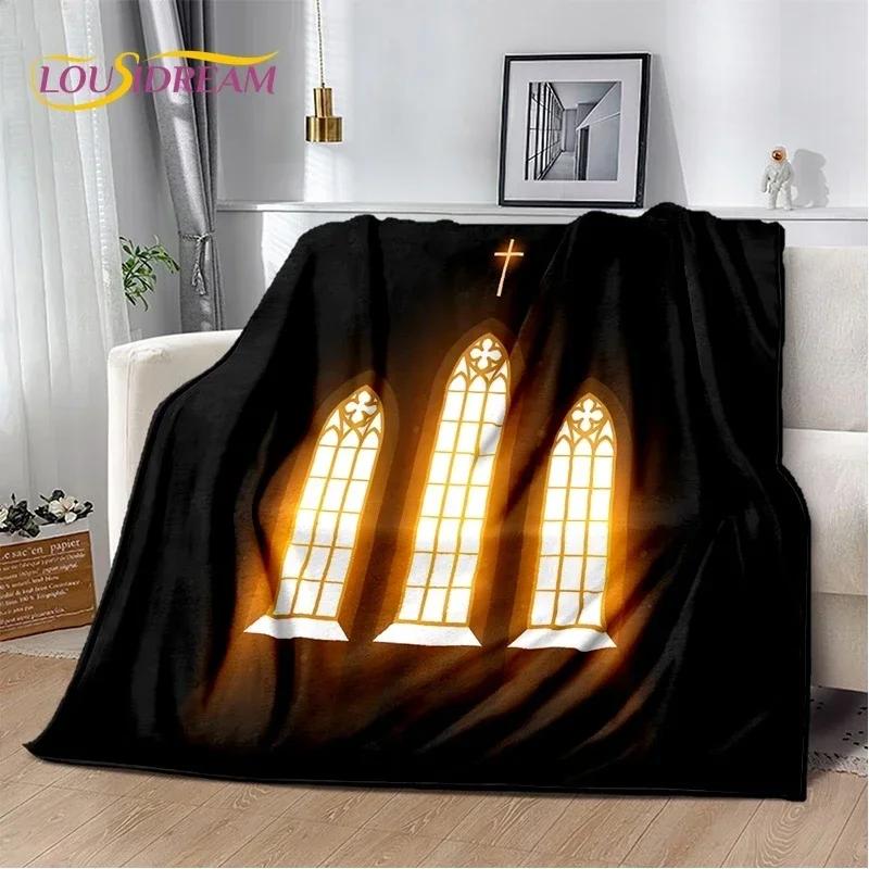 3D Молитва Святая Библия Крест Иисус Мягкое фланелевое одеяло для кровати спальни дивана пикника, плед для покрывала отдыха на свежем воздухе сон подарок