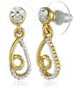 Estele Gold Plated Earrings With Austrian Crystal for Girls and Women