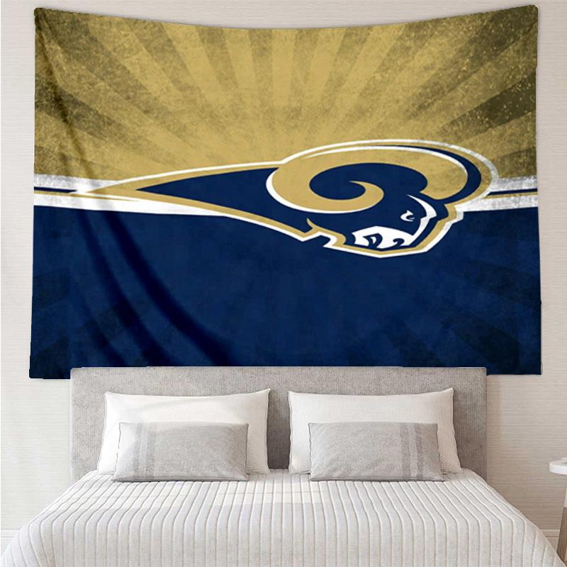 1PC Rams Football Team Spirit Printed Tapestry Room Decoration Wall Hanging for Living Room Bedroom, dormitory, Birthday and Christmas gifts