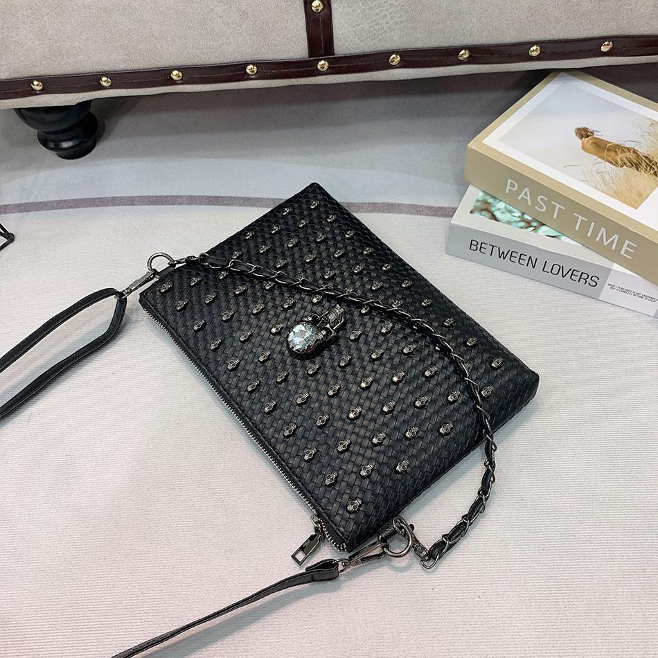 Skull Purse Studded Punk Coffin Goth Rivet Purses and Handbags Crossbody Satchel Shoulder Bag Clutch Purse Wallet Messager Bag