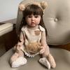 BZDOLL Reborn Baby полностью силиконовый корпус с коричневыми волосами кукла для девочек игрушка 55 см 22 дюйма реалистичная принцесса для малышей Bebe