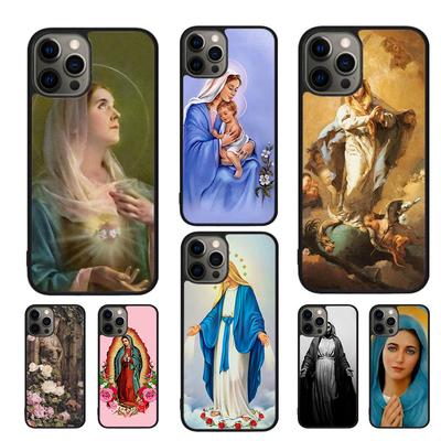 Virgin Mary Phone Case For iPhone 17 Air 16 15 14 11 12 13 Pro  MAX Plus Coque Cover Shell