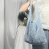 Summer Women Knitted Shopping Bag Large Capacity Hand-made Hollow Beach Bags Supermarket Travel Totes Crochet Shoulder Bags
