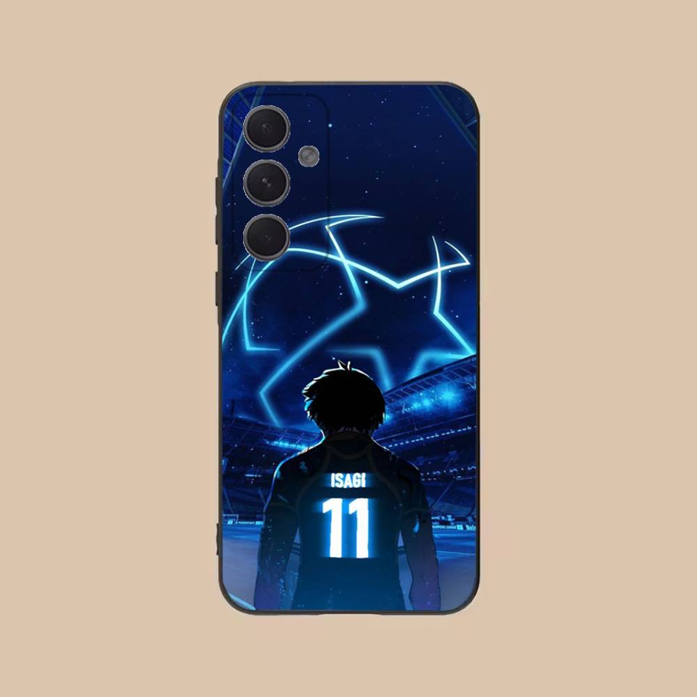 Comics B-Blue L-Lock Phone Case For Samsung S25,24,21,22,23,20,S30,Ultra,Plus, Fe,5G Silicone Cover