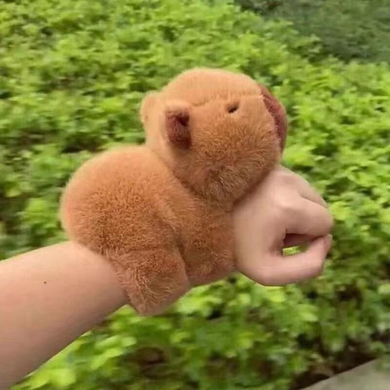 Capibara Bracelet Capybara Snaps Plush Toy Birthday Gift Arms Clasp Doll Hairy Snaps