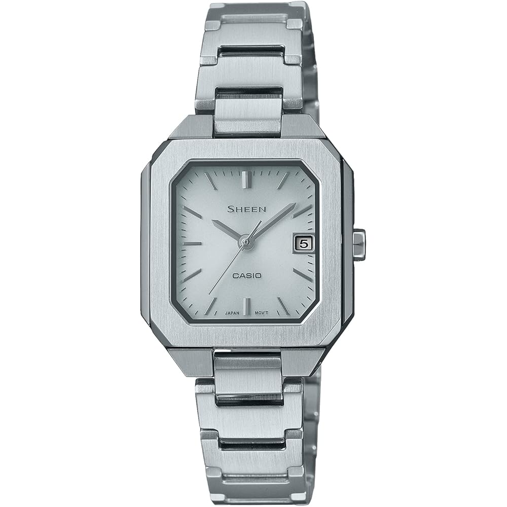 Женские часы Casio Sheen с солнечной батареей SHS-4528J-7AJF, серебристые, из нержавеющей стали