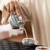 Chaxun Gilded Silver Taotie Handle Teapot