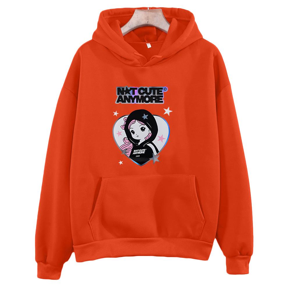 Корея K-pop ILLIT Толстовки Группа ILLIT Больше не милые Принт Одежда Мужчины Женщины Тренд Y2k Пуловер Унисекс Повседневный Флис Уличная одежда