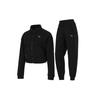 Train Favorites Knit Tracksuit Warm Fleece Cardigan And Sports Pants Set Women Tracksuit Black 521740-01
