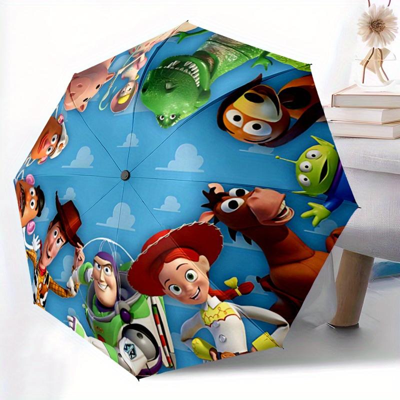 1pc Toy Story Characters Automatic Opening Folding Umbrella with 8-Bone Iron Frame, Portable Design for Outdoor Use, Ideal Gift for Fans, Tr