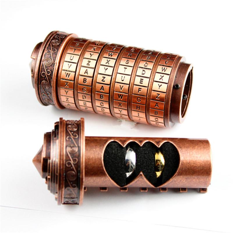 Романтический День святого Валентина Код да Винчи Криптекс Кодовый замок Металлическая игрушка для подруги